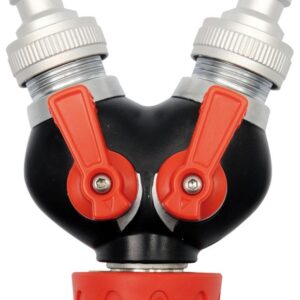 Rychlospojka hadicová třístranná s 2 uzávěry, ABS-ALU