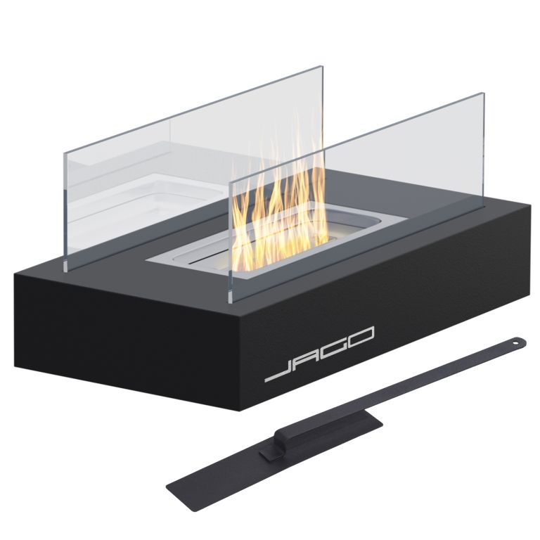 JAGO Stolní krb nerezový, černý, 350 x 182 x 146 mm - Obrázek 2