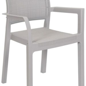 ALBA plastové křeslo, šedá