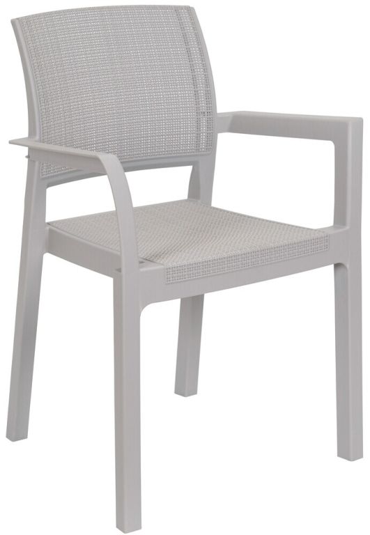 ALBA plastové křeslo, šedá