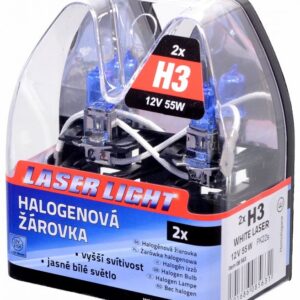 Žárovka 12V, H3 55W Pk22s WHITE LASER, 2ks
