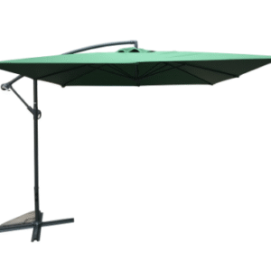 Čtvercový slunečník 8080, boční, zelený, 270 x 270 cm