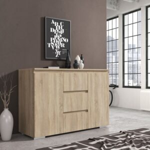 Komoda se zásuvkami, 120 cm, dub sonomo