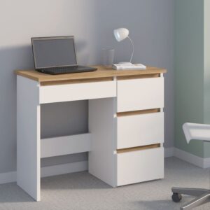 Stůl 75 x 94 x 43 cm, bílá / dub