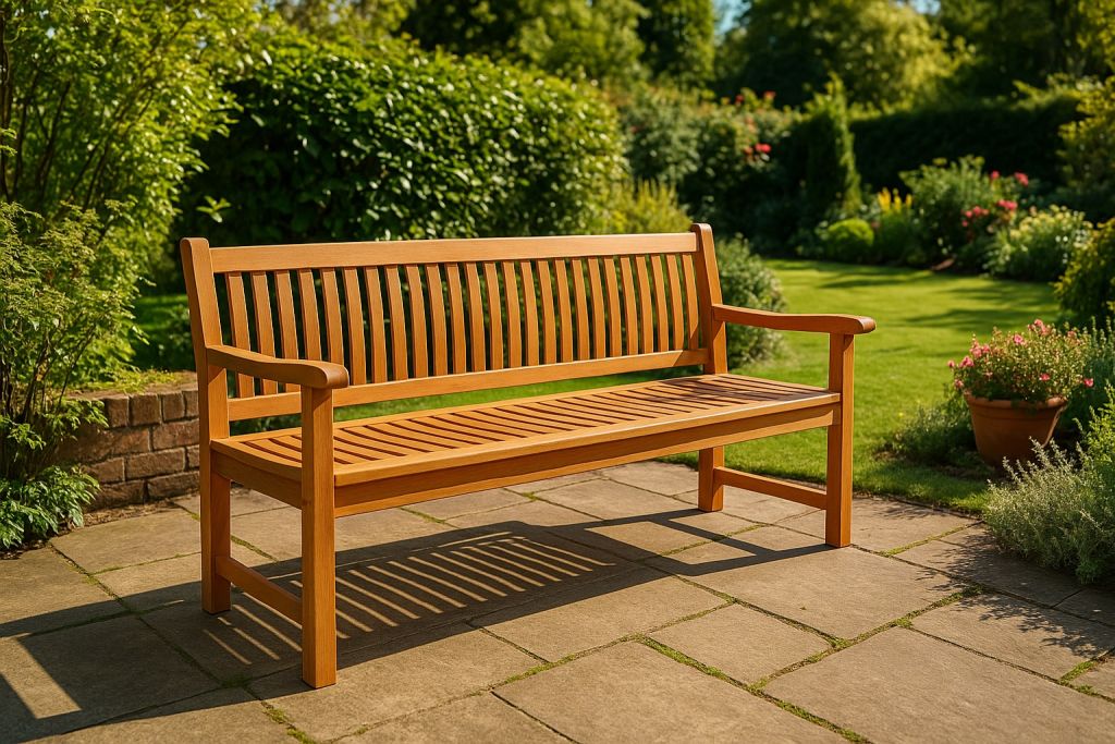 Zahradní lavice DIVERO, masiv, 180 cm - Obrázek 2