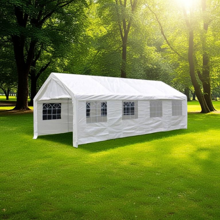 Zahradní párty stan, bílá, 4 x 8 m - Obrázek 2