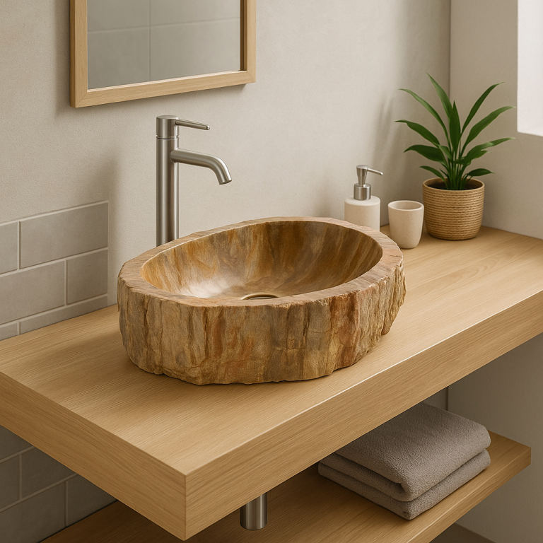 Umyvadlo z přírodního kamene FOSSIL DIVERO - malé - Obrázek 2