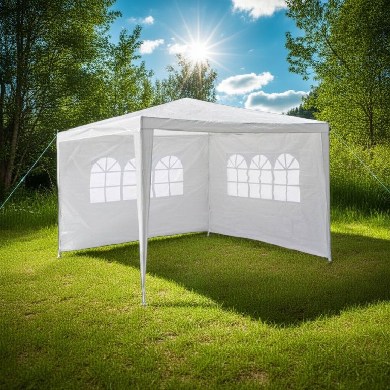 Garthen Zahradní párty stan, bílý, 3 x 3 m - Obrázek 3