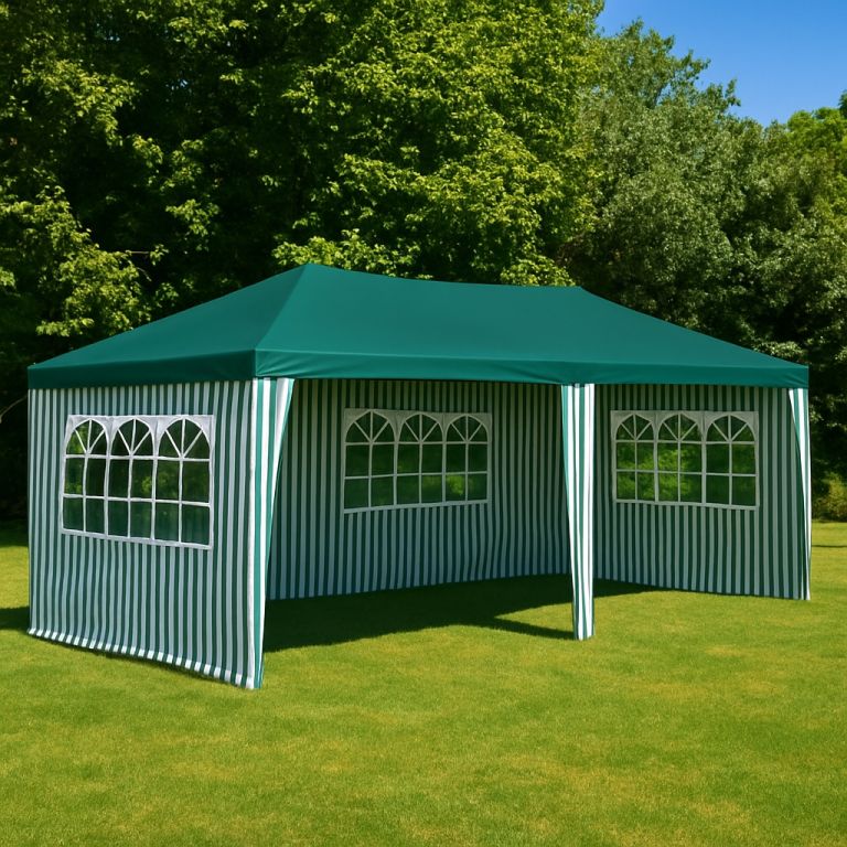 Zahradní párty stan 3 x 6 m, zelený - Obrázek 2