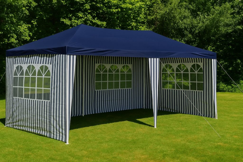 Zahradní párty stan 3 x 6 m, modrý - Obrázek 2