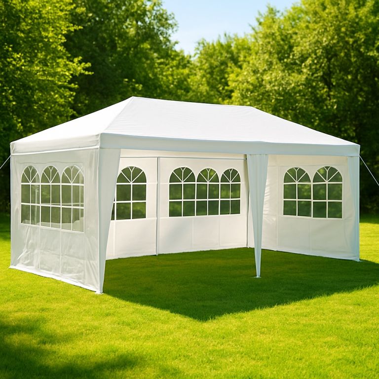 Zahradní párty stan 3 x 6 m, bílý - Obrázek 3