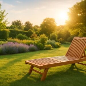 Zahradní lehátko z týkového dřeva DIVERO