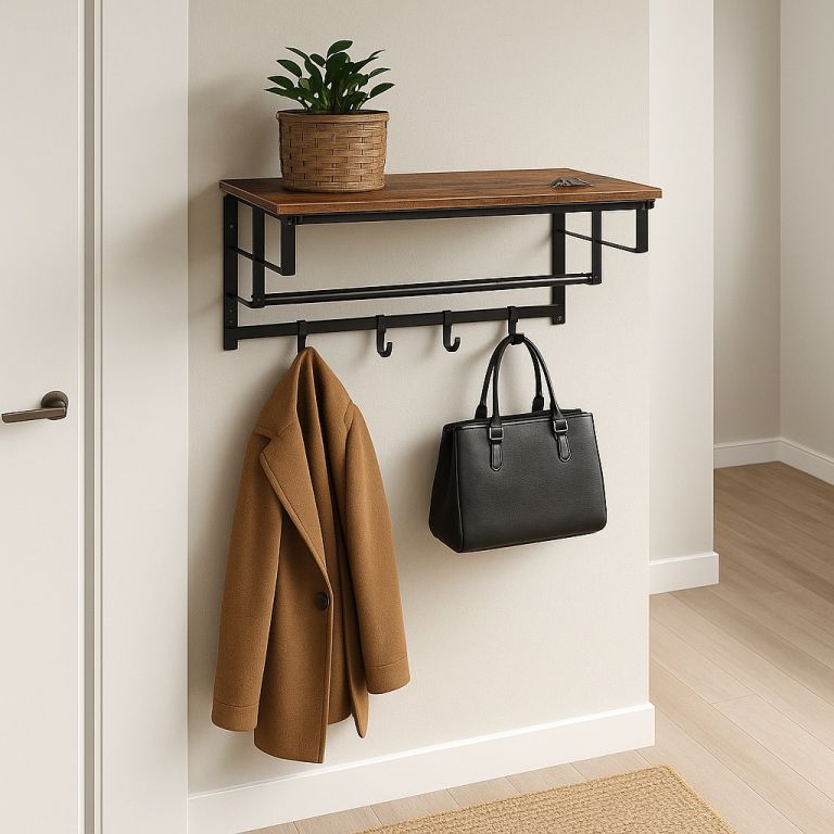 Miadomodo Nástěnný věšák Vintage, 66 x 30 x 32 cm - Obrázek 2