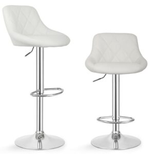 MIADOMODO Barová židle 2 ks, bez područky, bílá