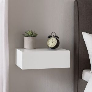 Závěsné noční stolky 2 ks bílé, praktická sada, 46x30x15 cm