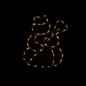 Vánoční LED dekorace do okna - SNĚHULÁK - 40 cm