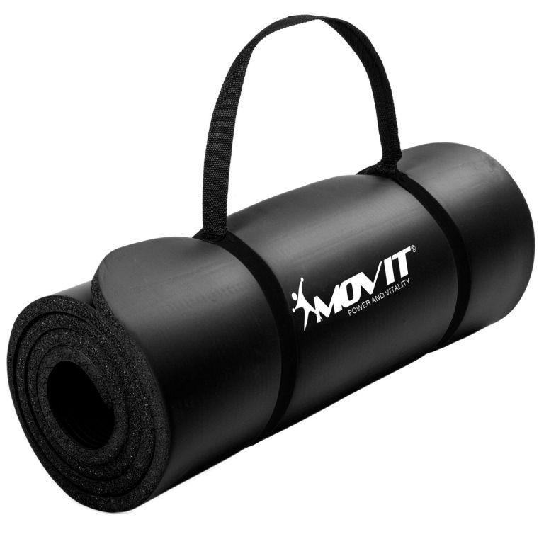 MOVIT Podložka na jógu, 190 x 60 x 1,5 cm, černá