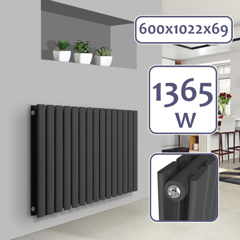 Aquamarin Horizontální radiátor, 600 x 1022 mm