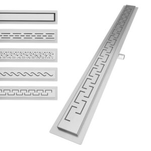 Aquamarin Sprchový podlahový žlab geometrický, 80 cm