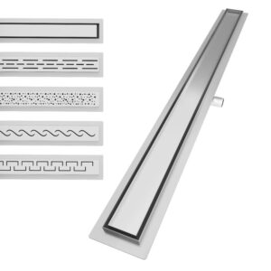 Aquamarin Sprchový podlahový žlab hladký, 80 cm