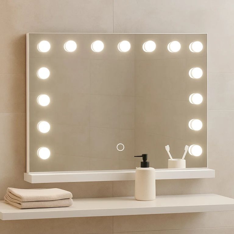 Aquamarin Koupelnové LED zrcadlo Hollywood, 58 x 43 cm - Obrázek 2