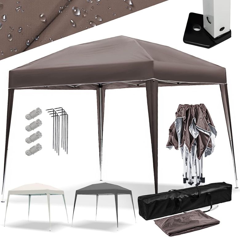 JAGO Zahradní párty stan, 3 x 3 m, hnědý