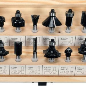 Sada fréz vidiových do dřeva, 12 ks