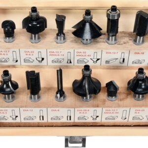 Sada fréz do dřeva, 12 ks