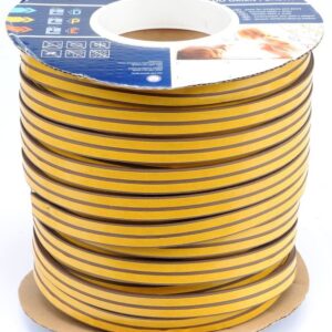 Těsnění do oken a dveří samolepící, 9 x 5,5 mm, TYP P, hnědý