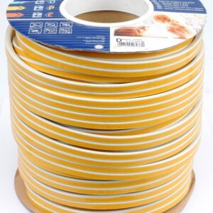 Těsnění do oken a dveří samolepící, 9 x 7,4 mm, TYP D, bílé