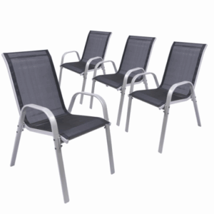 Stohovatelné zahradní židle, sada 4 ks