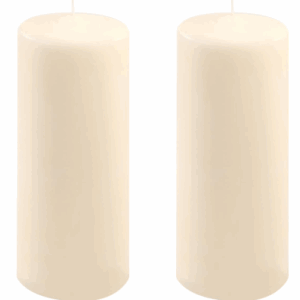 Krémové parafínové svíčky 25 cm, 180 h, 2 ks