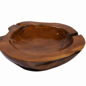 Dekorativní teaková mísa, Ø 50 cm, hnědá