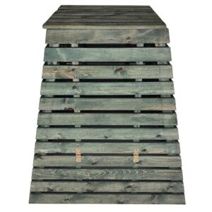 Dřevěný kompostér 1040 L pyramida, zelený