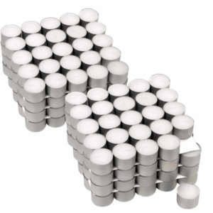 Bílé čajové svíčky, 8 h hoření, 200 ks