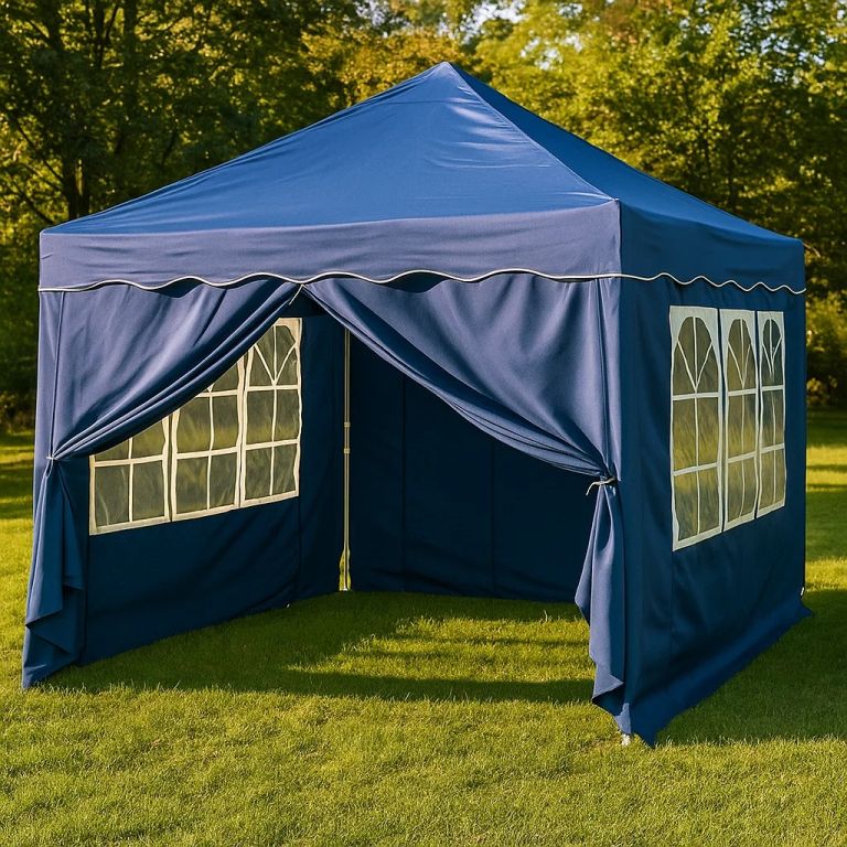 INSTENT Zahradní párty stan, 3 x 3 m, modrý + 4 bočnice - Obrázek 2
