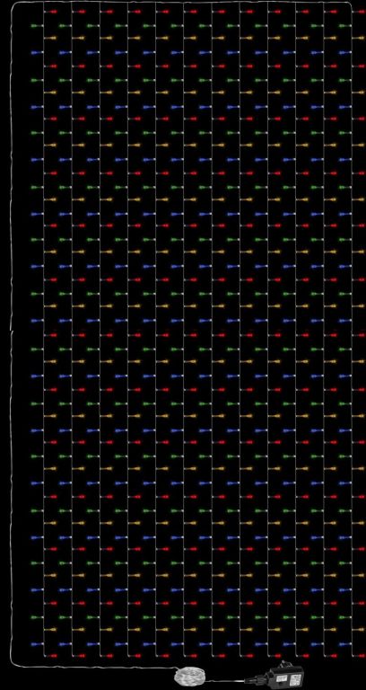 VOLTRONIC Vánoční světelný závěs 3x6 m, barevný, 12 pramenů - Obrázek 2