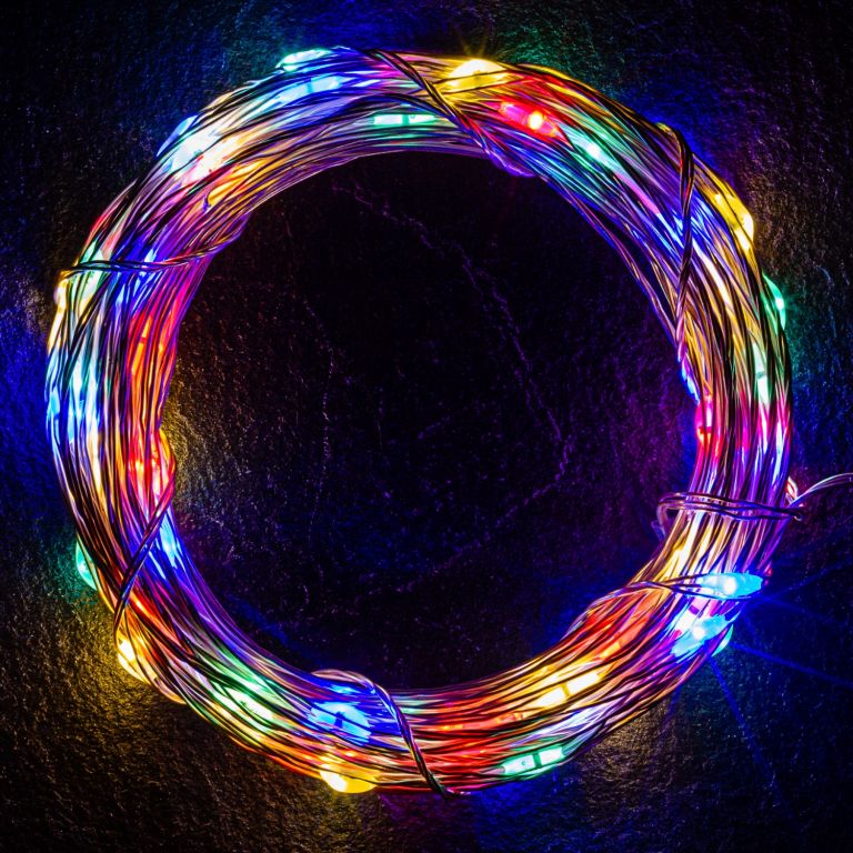 VOLTRONIC Sada 2 kusů světelných drátů 200 LED, barevná - Obrázek 2