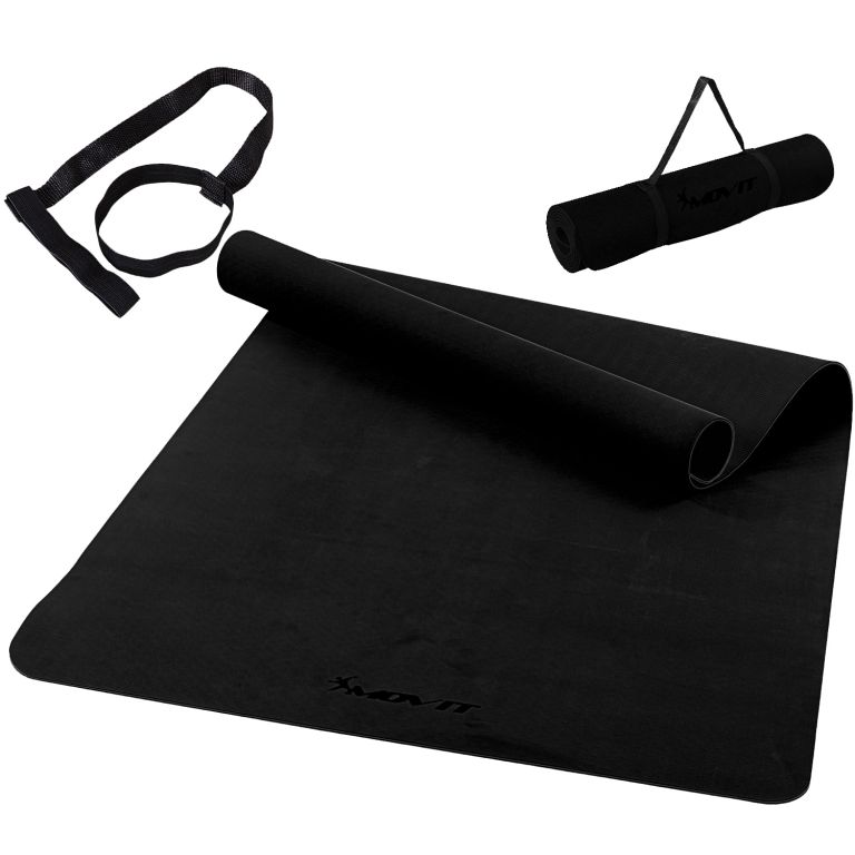 Protiskluzová jóga podložka MOVIT 190 × 100 cm černá