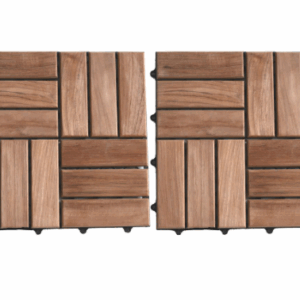 Dlaždice z teakového dřeva, 2m², 30 x 30 x 2 cm