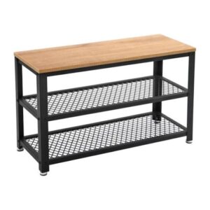 Botník s lavicí, kovová konstrukce, 73 x 30 x 45 cm