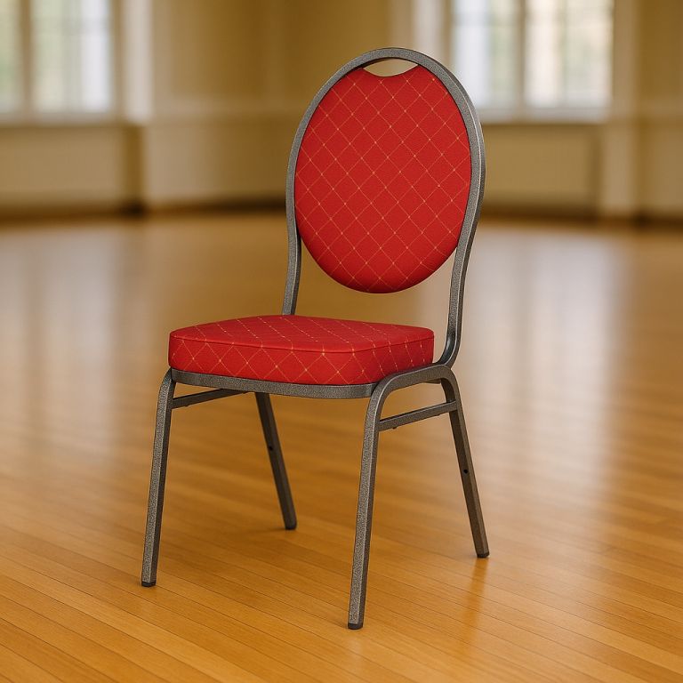 Kongresová židle kovová MONZA, červená - Obrázek 2