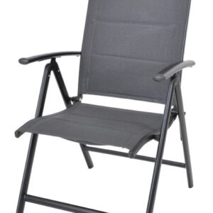 Zahradní polohovací křeslo, hliníkové, šedá