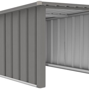 Garáž SMART B, plechová, světle šedá