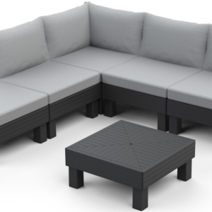 Zahradní plastový set ELEMENTS SIGNATURE, grafit