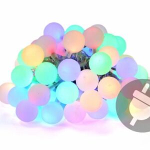 Zahradní párty osvětlení, 50 LED, 25 mm, pastelové barvy