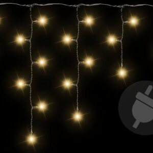 Vánoční světelný déšť 4 m, 200 LED, teple bílý