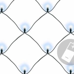 Vánoční LED světelná síť 1,5 x 1,5 m, 100 diod, studeně bílá