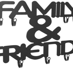 Miadomodo Nástěnný věšák s devíti háčky, Family & Friends