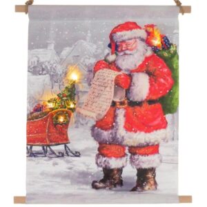 Závěsný obraz vč. LED, 30 x 40 cm, Santa Clause